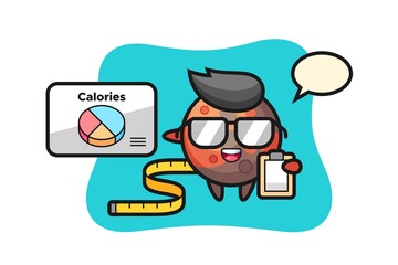 Illustration of mars mascot as a dietitian