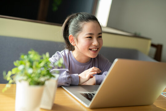 Girl Using Video Call
