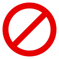 Prohibition-restriction sign icon. No entry, no entrance, do not enter sign