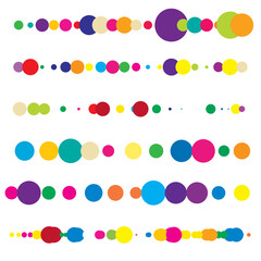 Random dots, random circles vector pattern