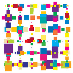 Random squares, blocks vector pattern