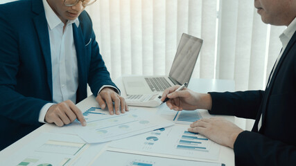 Business people discussing with colleagues with entrepreneurs are planning finance in office room.