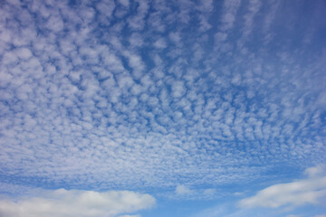 Blue sky with beautiful clouds.