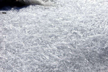 Beautiful texture of white snow.