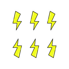 Cute six lightning Illustration. kids wallpaper. pattern. modern simple vector icon, flat graphic symbol in trendy flat design style. lockscreen