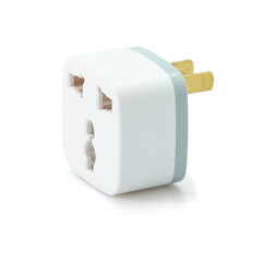 Electric plug isolated on white background. With clipping path.