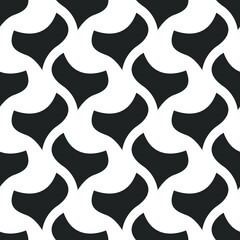 Abstract seamless pattern. Black and white template background.