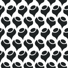 Abstract seamless pattern. Black and white template background.