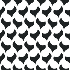 Abstract seamless pattern. Black and white template background.