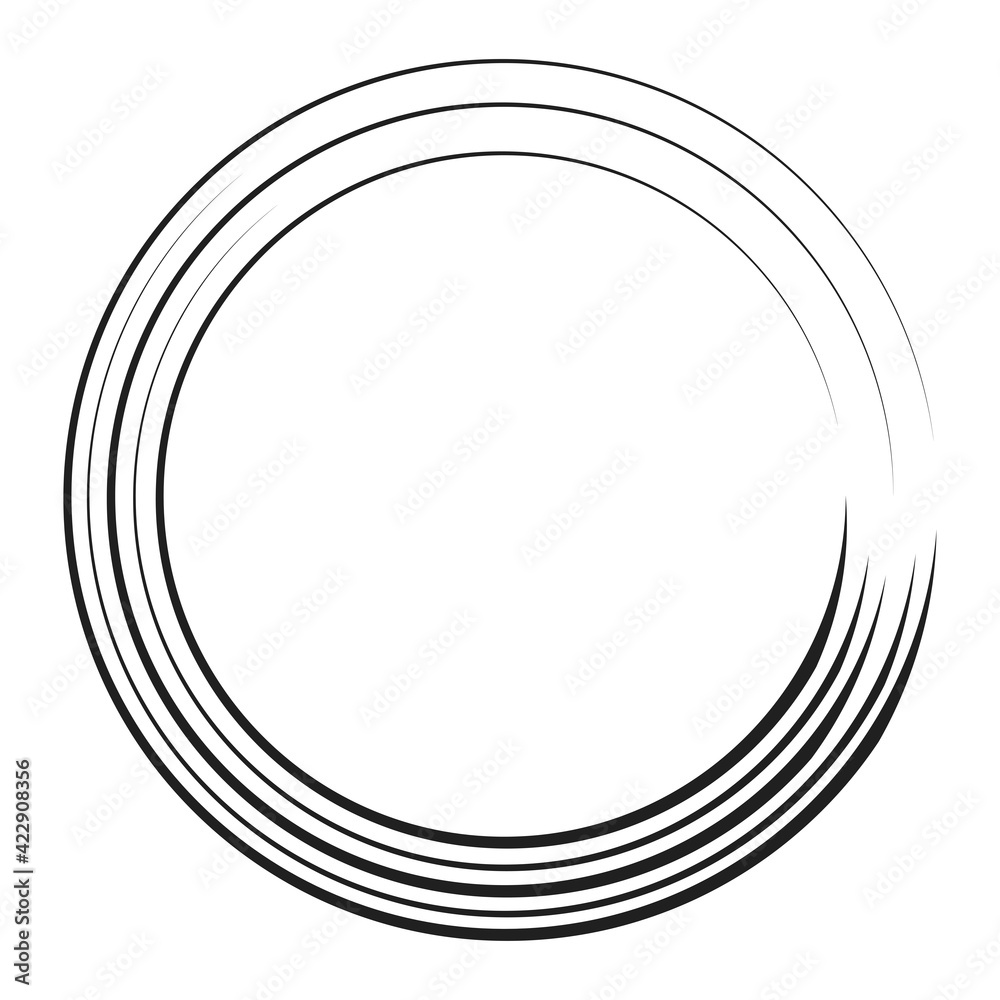 Aufkleber Concentric radial-radiating circles element vector