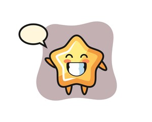 star cartoon character doing wave hand gesture