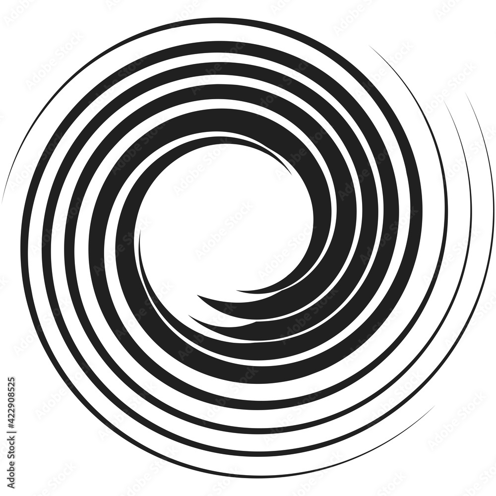 Aufkleber concentric radial-radiating circles element vector