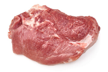 Raw pork meat, isolated on white background