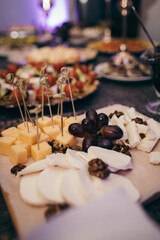 A large chocolate cake on a table