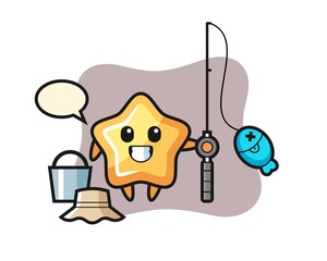 MasMascot character of star as a dentistot character of star as a fisherman