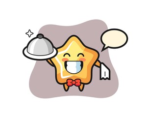 Character mascot of star as a welder