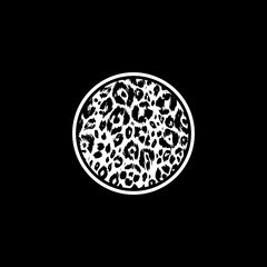 Animal Leopard Pattern isolated on dark background