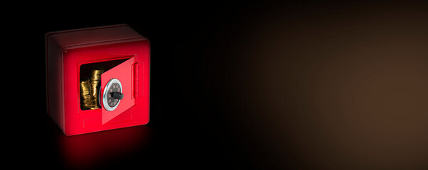 Safe with gold coins © Kornienko Alexandr