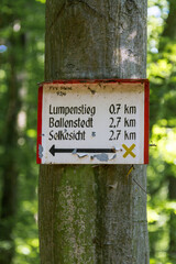 Beschilderung der Wanderwege im Harz Selketal