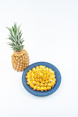 Fresh and delicious pineapple fruit platter