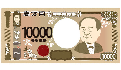 新一万円札のイラスト