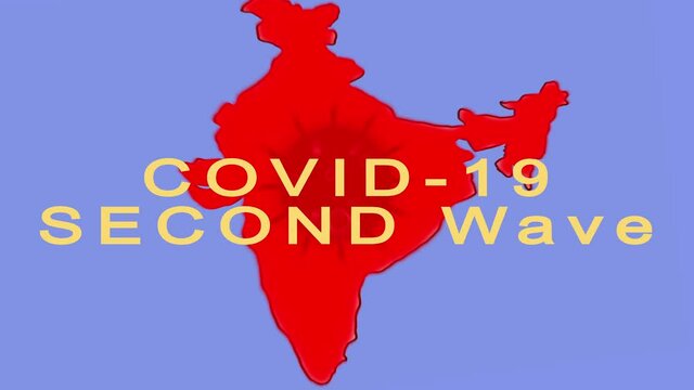 Concept Showing Coronavirus Covid-19 Second Wave Spreading All Over The India.