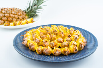 Fresh and delicious pineapple fruit platter