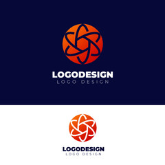 quantum physics logo design creative logotype vector template