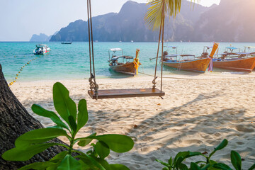 Sea beach atmosphere on Phi Phi Island