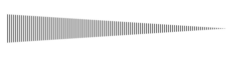 Horizontal dashed, segmented lines design shape element