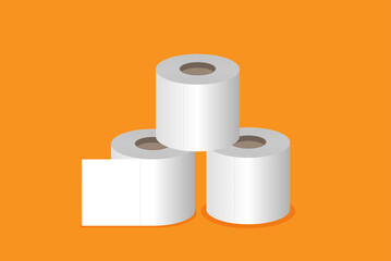 Toilet paper flat icon. Modern flat icon vector set