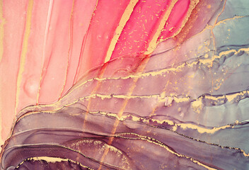 Alcohol ink art.Mixing liquid paints. Modern, abstract colorful background, wallpaper. Marble texture.Translucent colors