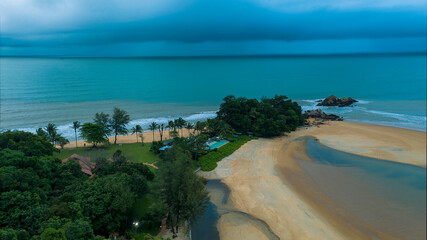 A sunny daylight coastal beach from Malaysia.