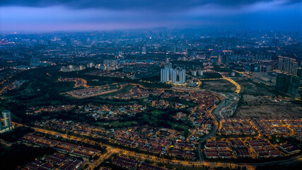 A sunrise scene from Malaysia. 