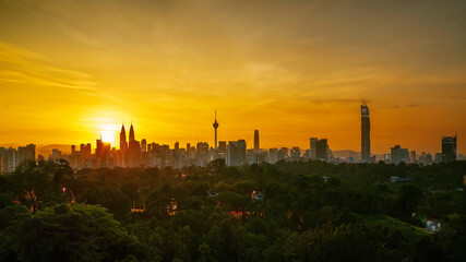 Sunrise skyline from Malaysia.