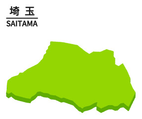 Fototapeta premium 埼玉県のイラスト