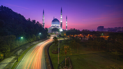 Fototapeta na wymiar A sunrise moment of local mosque from Malaysia.
