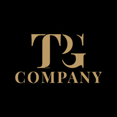 business company logo design, letter T P G logo concept 