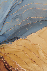 Alcohol ink art.Mixing liquid paints. Modern, abstract colorful background, wallpaper. Marble texture.Translucent colors