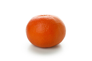Fresh ripe mandarin isolated on white background