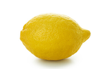 Fresh ripe lemon isolated on white background