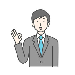 OKサインのビジネスマン
