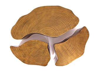 Modern copper table isolated