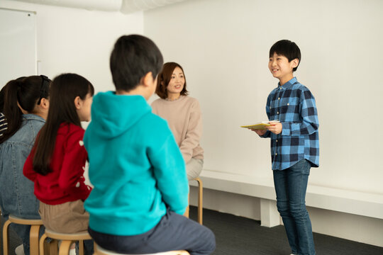 Child Giving Presentation