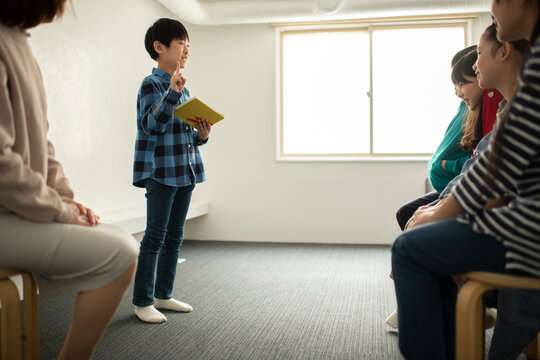 Child Giving Presentation