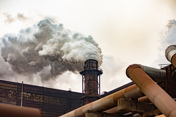 atmospheric air pollution by mining and metallurgical enterprises. ferrous metallurgy plants of...