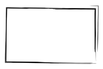 Grungy rectangular frame, border, plaque outline