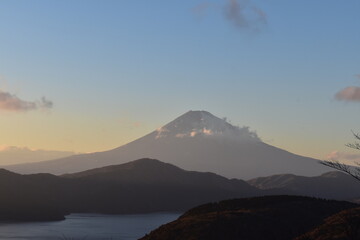 富士山と空と湖