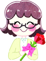 母の日、お母さんアイコン
