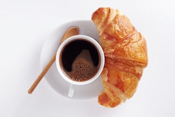 Coffee and croissant